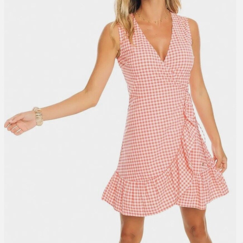 Gingham Wrap Dress